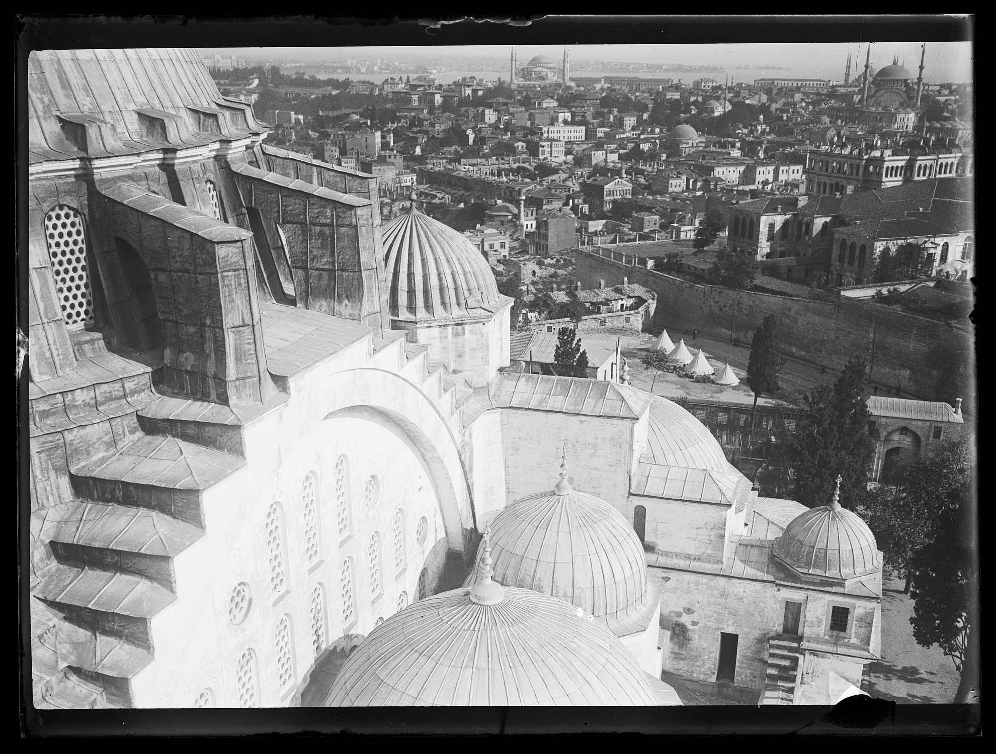 Elévation de la salle de prières vue depuis un des minarets